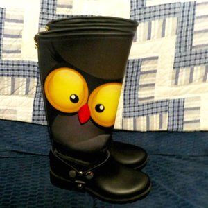 Rugged Cowboy Boots,Size 7.5,Black,GooseEyes,NEW